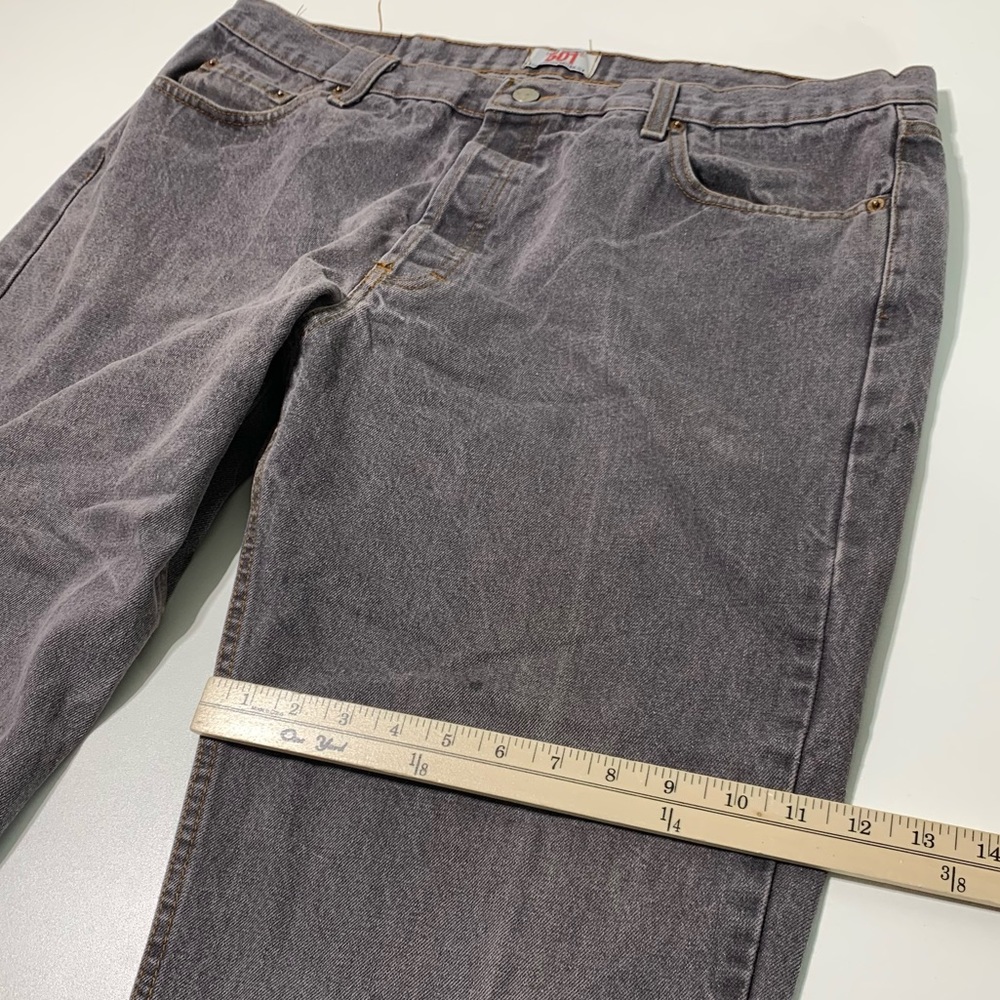 Levi’s 501 Vintage 80’s 90’s USA Made Light Black Jeans Mens Size 40 x 31 Loose - Picture 4 of 9